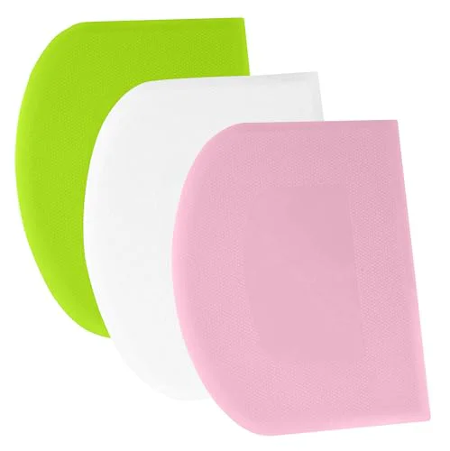Professional Dough Scraper Bench Scraper 3 Count Lightweight