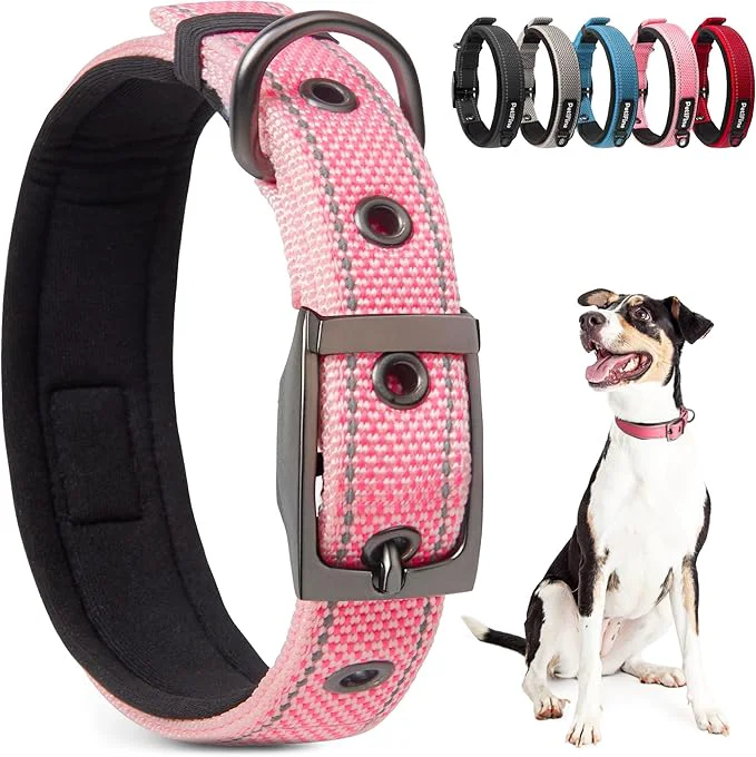 Comfortable PetiFine Neoprene Padded Dog Collar Heavy Duty Comfort Dog Collar Premium Material