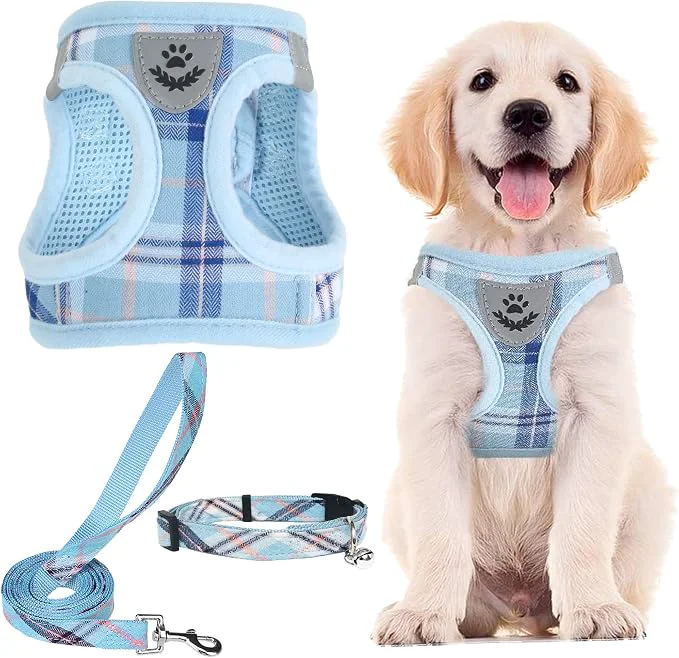 Prestigious PUPTECK Adjustable Dog Harness Collar and Leash Set Step in No Pull Pet Harness Advanced