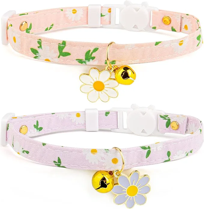 Durable 2 Pack Cotton Breakaway Cat Collar Outstanding