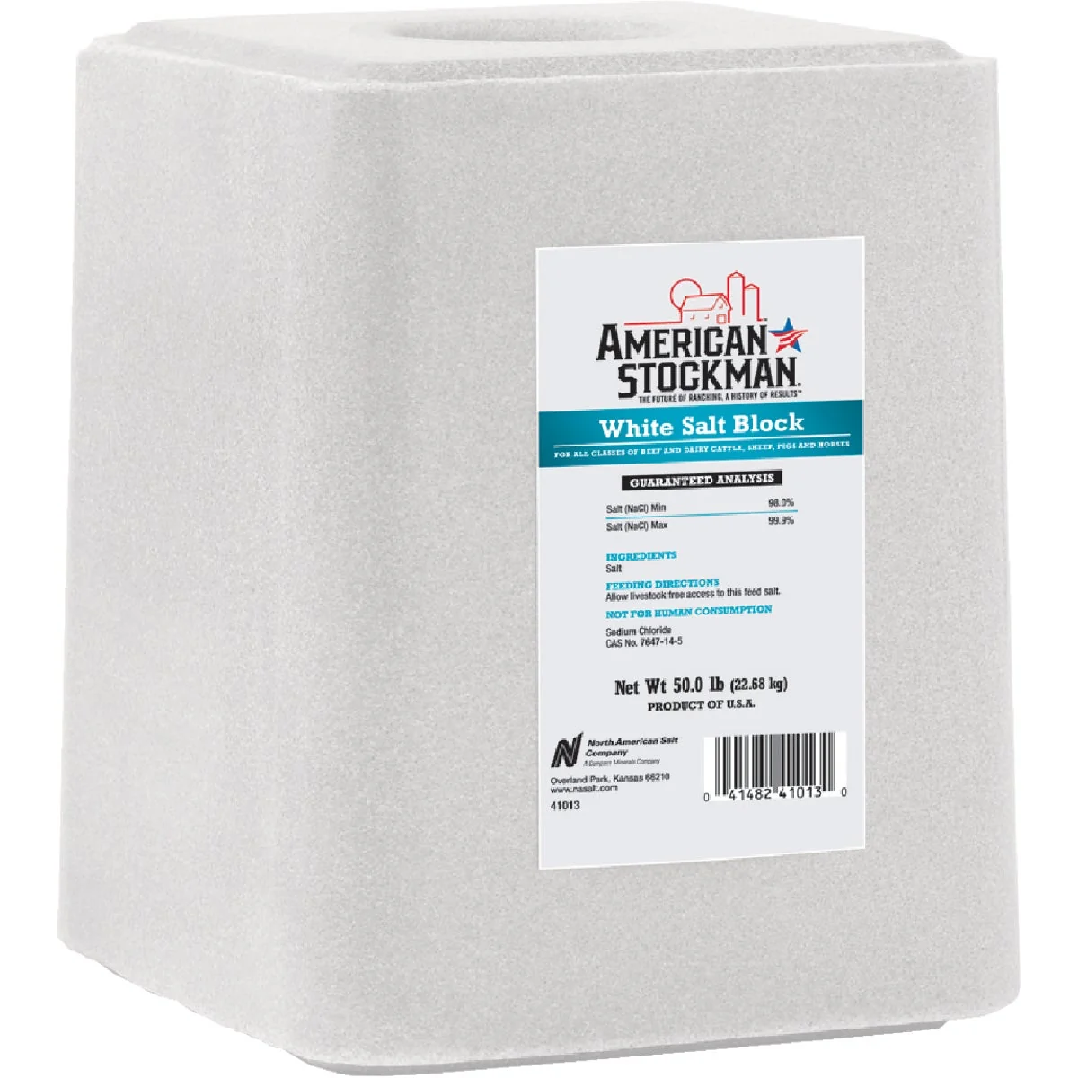 Quality American Stockman 50 Lb. Salt Block Traditional