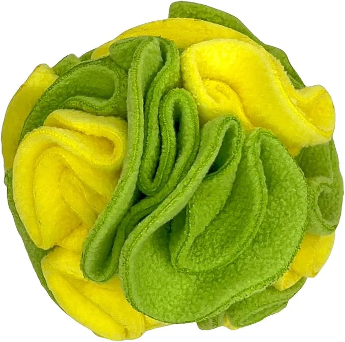 Efficient Glory To Dog Puppy and Small Breed Snuffle Interactive Foraging Dog Puzzle Ball Toy Lemon Lime Yellow and GreenAbout This Original