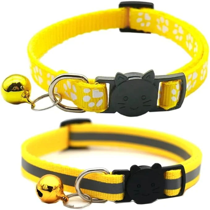 User-Friendly 2 Pack Cat Collars Quick Release Reflective Kitten Collar Consistent