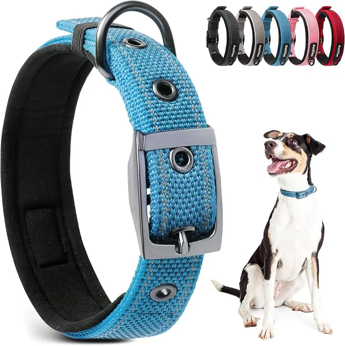 Smart PetiFine Dog Collar for Large Dogs Neoprene Padded and Adjustable Reflective Artisan