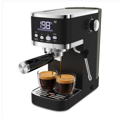 Soft Espresso Machine with Adjustable Extraction Temperature Contemporary