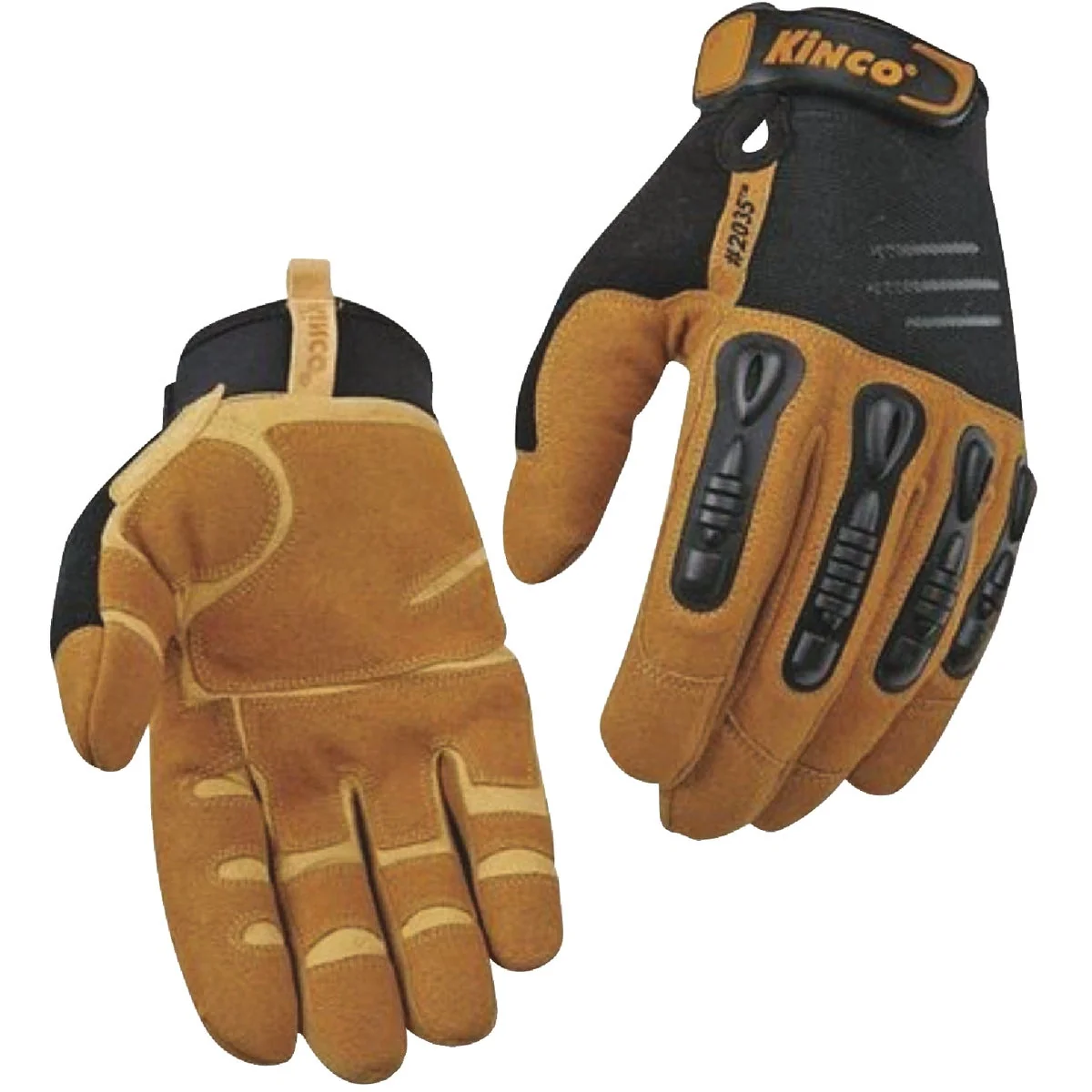 Environmentally Friendly KincoPro Foreman Men’s Medium Black Polyester-Spandex Fabric Work Glove Responsible
