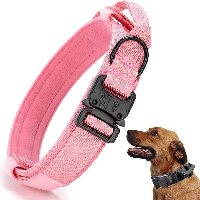 Clean Tactical Dog Collar Adjustable Military Training Nylon Dog Collar Flexible