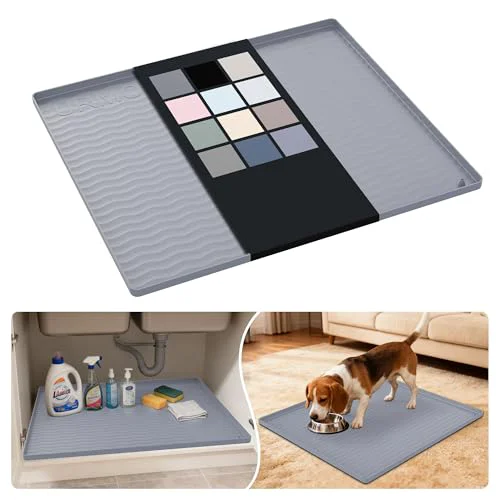 First-Class Waterproof Silicone Under Sink Mat 25” x 22” Shelf Liner for Kitchen and Bathroom Innovative