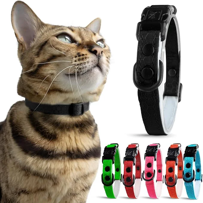 Proven OutdoorBengal Black Cat Collar Breakaway Soft Padding Superior