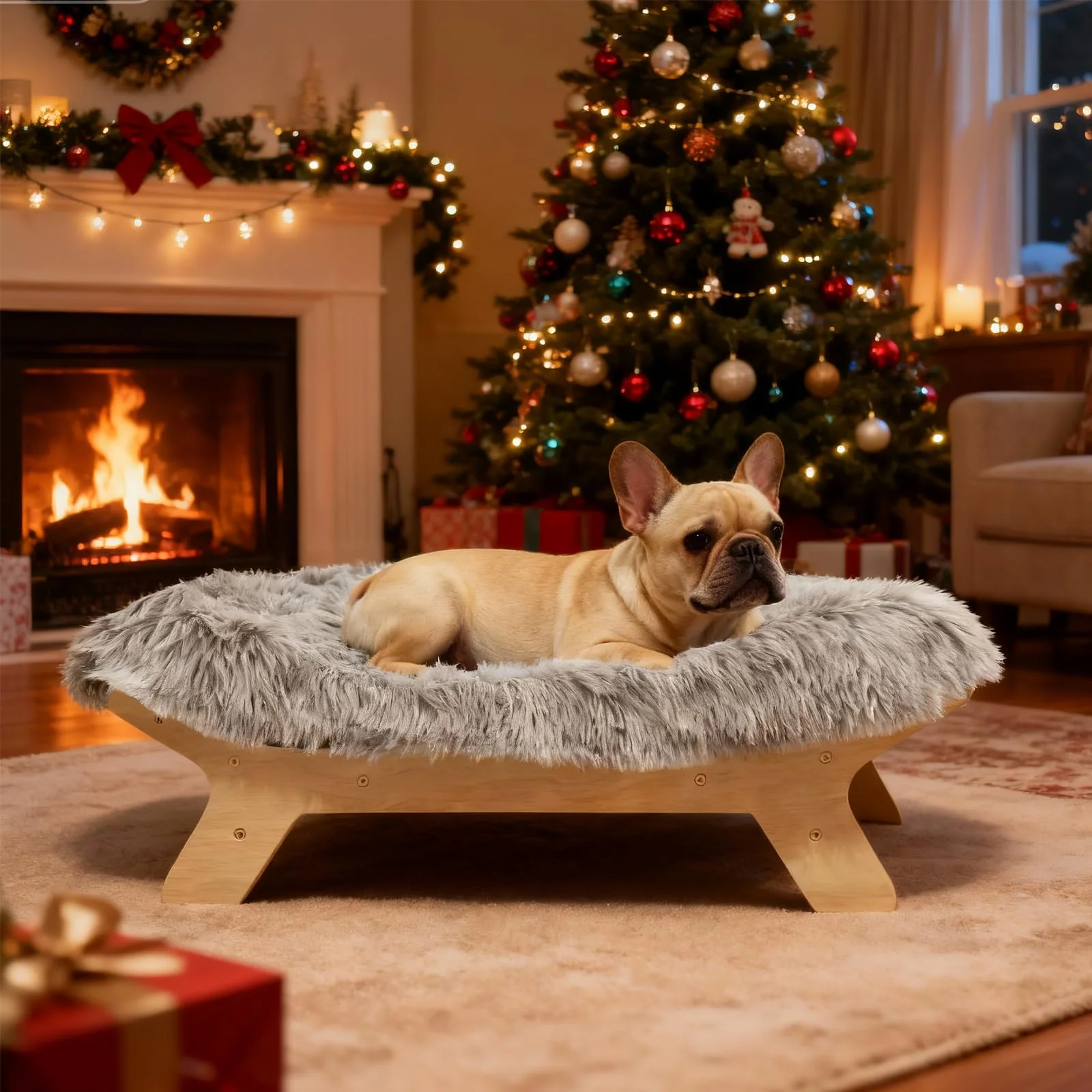 Verified HEAVE SPROUT d Dog Bed Frame Mattress — Small Natural Washable Cover Up to 40 lbs Functional