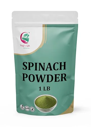 Efficient Yogi’s Gift® Spinach Powder 1 lb Finely Ground Leaf Powder Smooth Blending 16 Ounce Solid