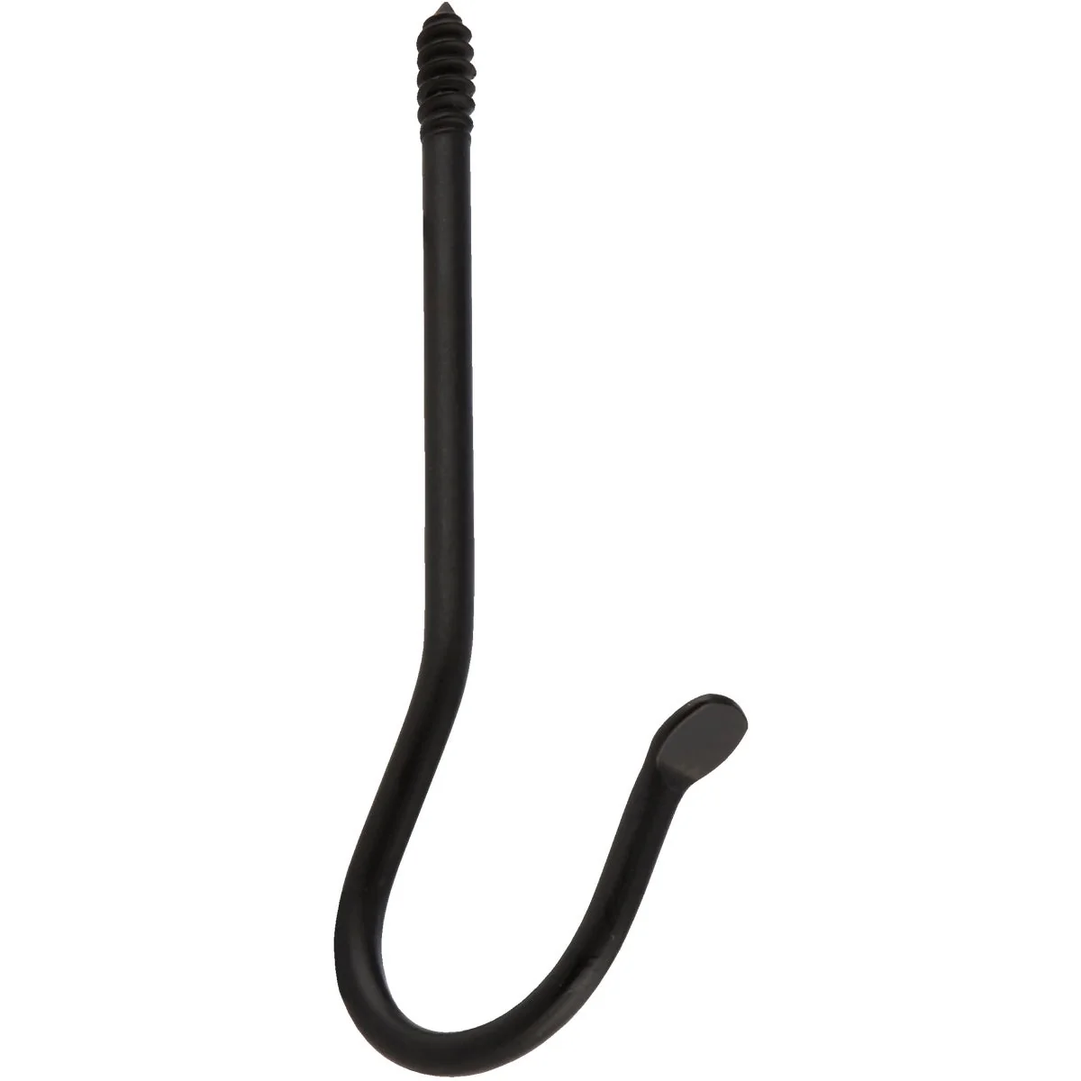 Fine Panacea 6 In. Black Powder-Coated Wrought Iron J-Hook Plant Hanger Expertly Made