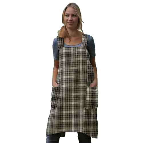 Optimized Women’s Pinafore Square Apron Baking Cooking Gardening Works Cross Back Cotton Environmentally Friendly