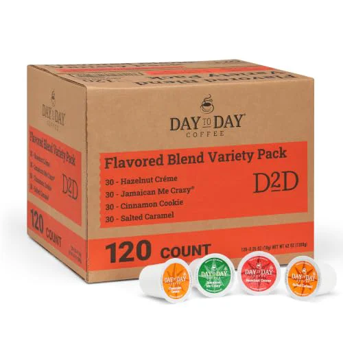 Sustainable Day To Day Flavored Coffee Pods Variety Pack 120 Count User-Friendly
