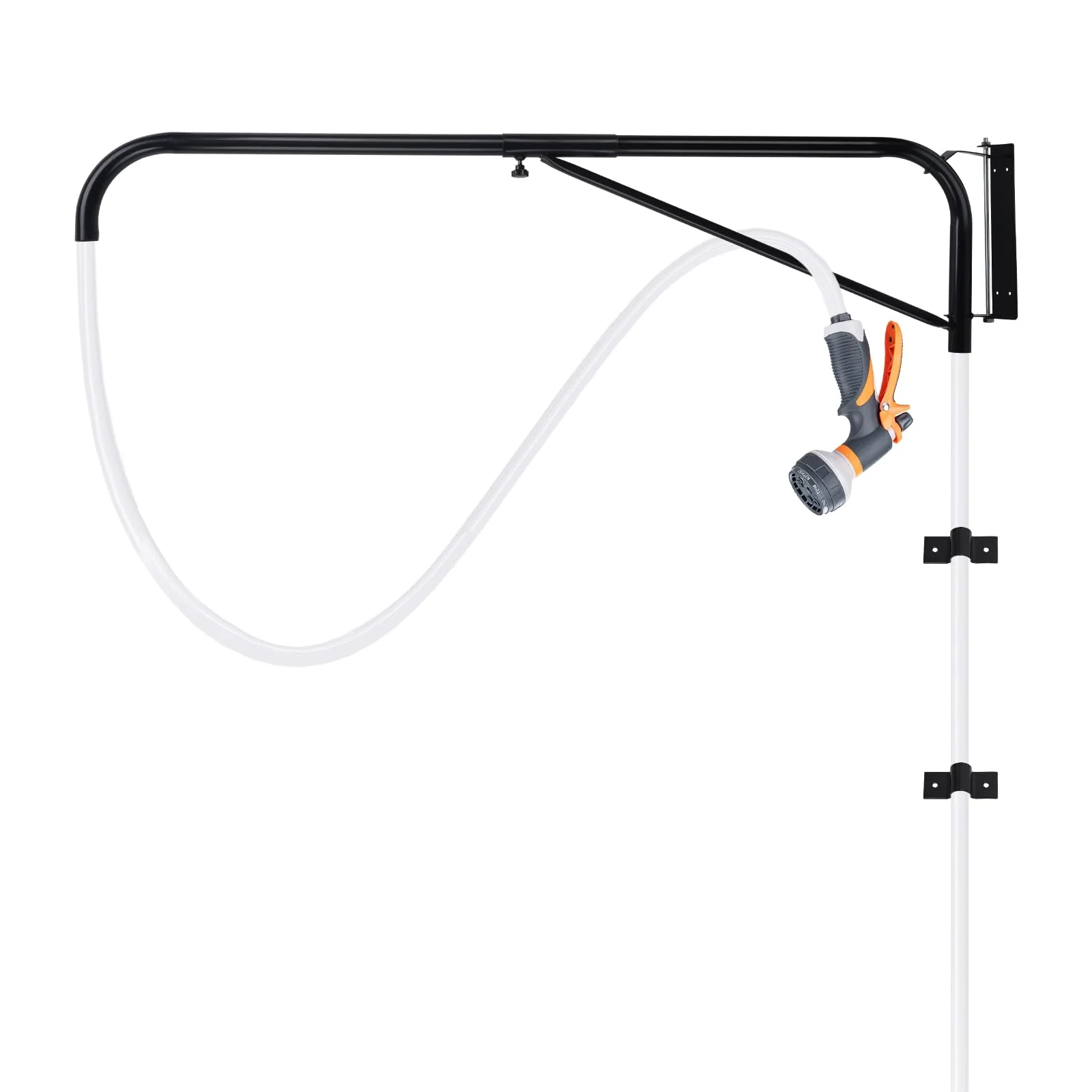 Soft AshKiz Hose Boom Arm Wall Mount — 180-degree Swivel for Horse Wash Stall 63 x 15.35 in Sophisticated