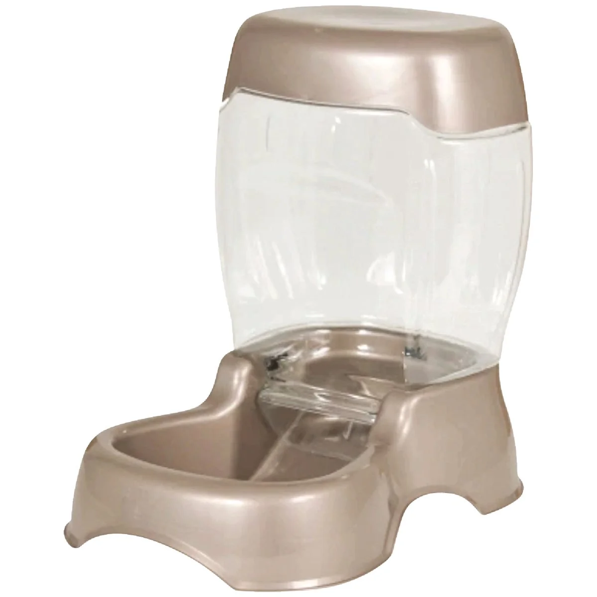 Modern Petmate Pet Caf 6 Lb. PET Plastic Pearl Tan Automatic Pet Feeder Clean