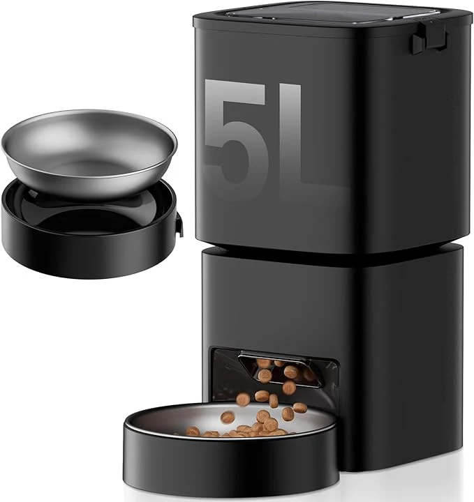 Elite Automatic Cat Feeder 5L 21 Cup Timed Automatic Pet Feeder Dual Power Auto Dog Feeders Pet Dry Food Dispenser for Cats Small Dogs 1-10 Meal Programmable 1-15 Portion Control Cat Feeder Not WiFi About ThisOverview Organic