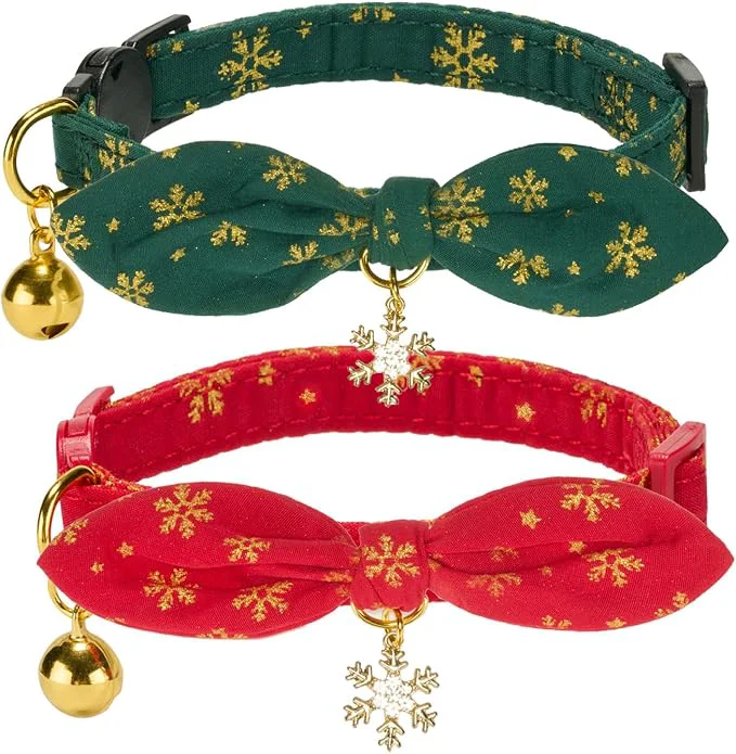 Reliable Bunny Ear Christmas Bowtie Cat Collar Premium