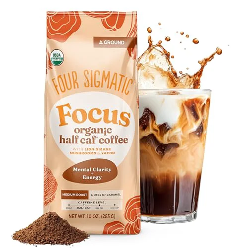 Trusted Organic Focus Half Caf Ground Coffee 10 Ounce Elegant