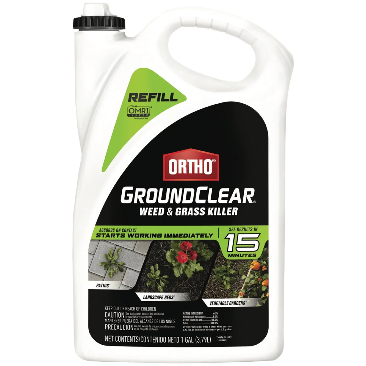 Classic Ortho GroundClear 1 Gal. Ready To Use Refill Weed Grass Killer Original Design