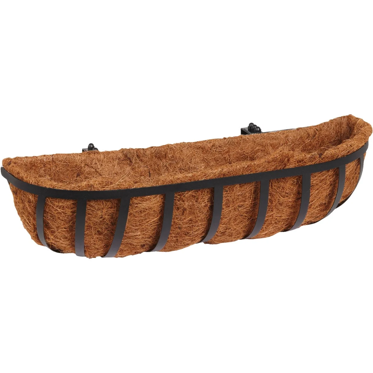 Convenient Garden 24 In. Black Steel Rod Modern Trough Wall Mount Planter High-Quality