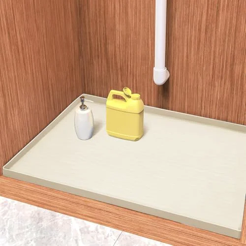Refined Waterproof Silicone Under Sink Mat 25” x 19” Shelf Liner for Kitchen and Bathroom Sustainable