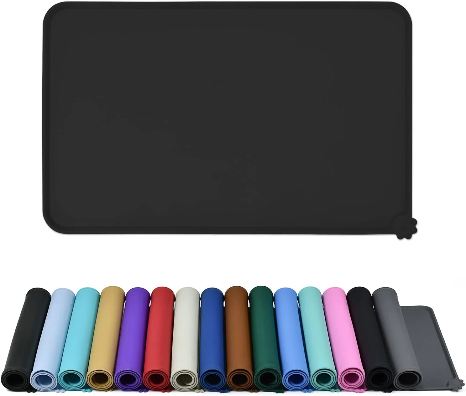 Exceptional Waterproof Pet Feeding Mat with High Raised Edges Heavier and Thicker Placemats for Cat Dog Water Bowl with BPA Dogs Cats Food Mats for Messy Drinkers to Prevent Spill and Protect Floors Efficient