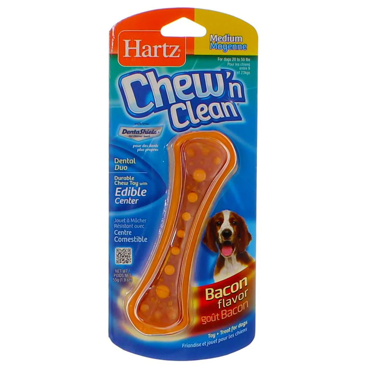 Casual Hartz Chew N’ Clean Dental Duo Bacon Flavor for Medium Dogs Pack of 12 Prestigious