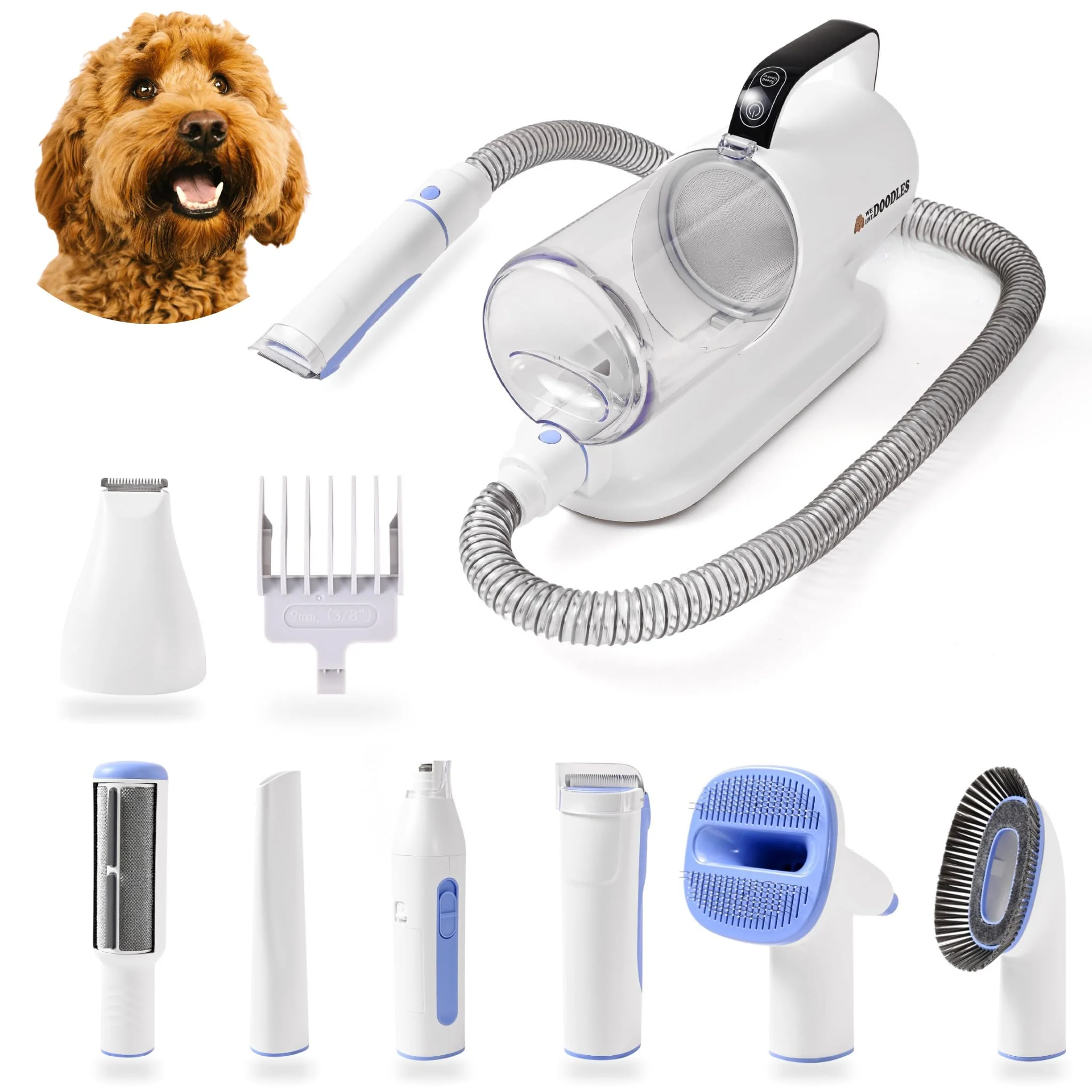 Powerful We Love Doodles 11-in-1 Dog Grooming Vacuum – Professional-Grade Clippers Home Grooming Kit for Long Hair Non-Shedding Dogs Crafted
