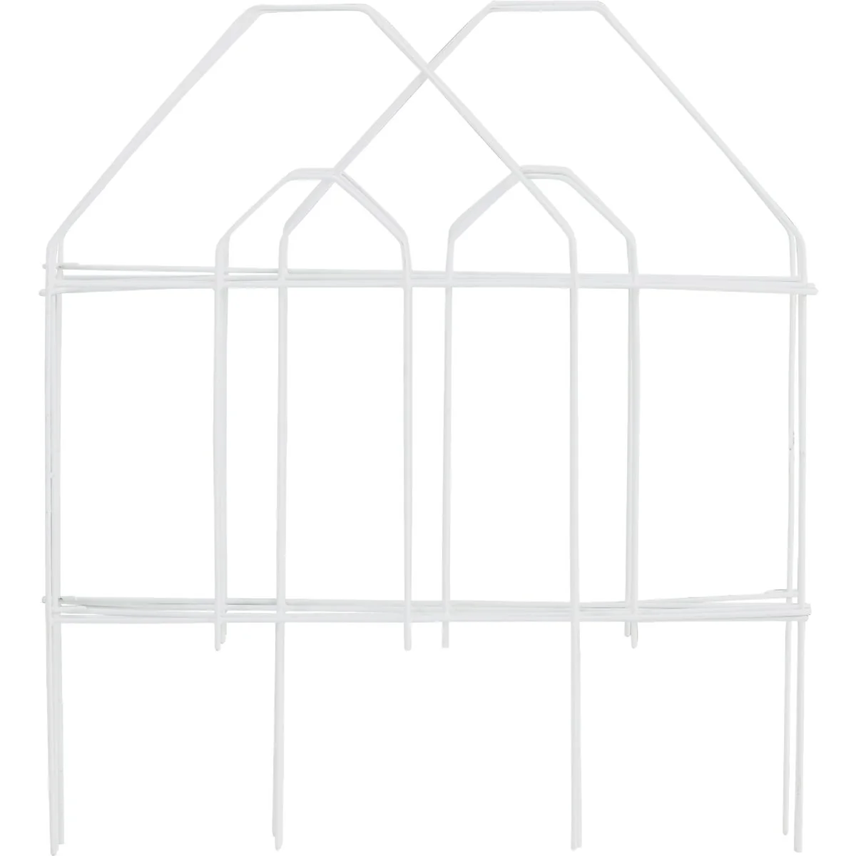 Dependable Garden 8 Ft. White Galvanized Wire Folding Fence Smart