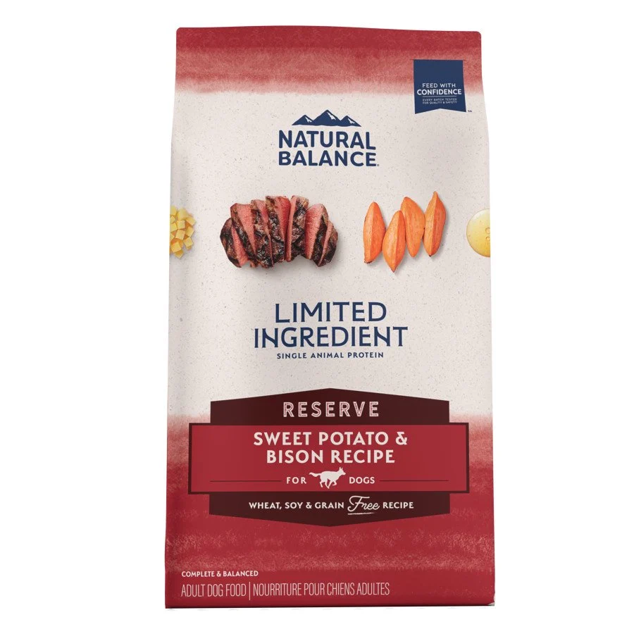 Minimalist Natural Balance Limited Ingredient Grain Adult Dry Dog Food Reserve Sweet Potato Bison 4-lb Organic