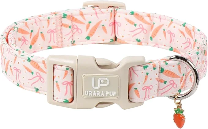 Sophisticated Easter Day Dog Collar UP URARA PUP Easter Bunny Adjustable Pet Collar Healthy