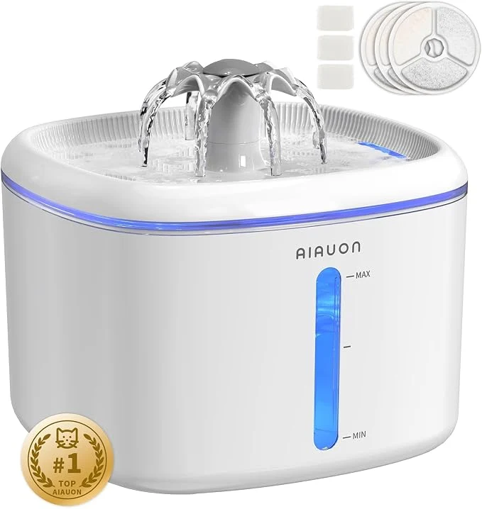 Outstanding Cat Water Fountain 84oz 2.5L Pet Cat Fountain – Ultra Quiet Upgraded Automatic Detailed