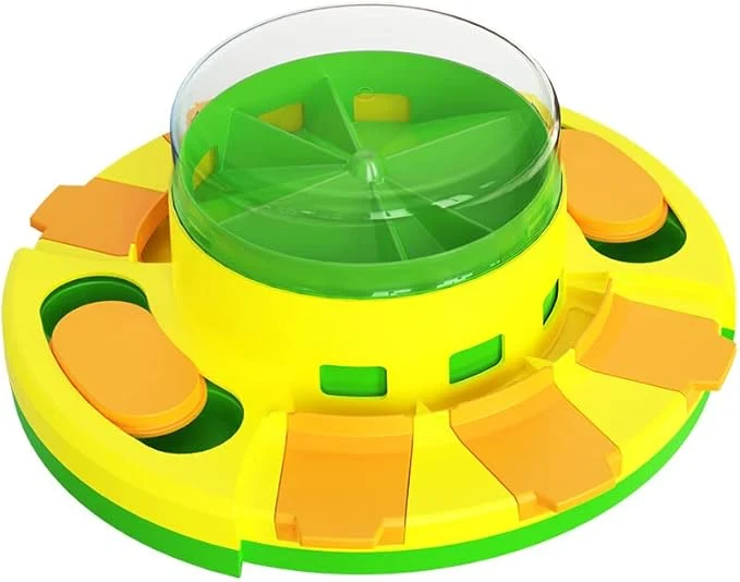 Environmentally Friendly Dog Puzzle Toys Slow Feeder Pup Food Treat Feeding Dispenser for IQ Training and Brain Stimulation Press-and-Release Leak-Proof Dog Toy Gifts for Puppies Cats DogsAbout This Reusable