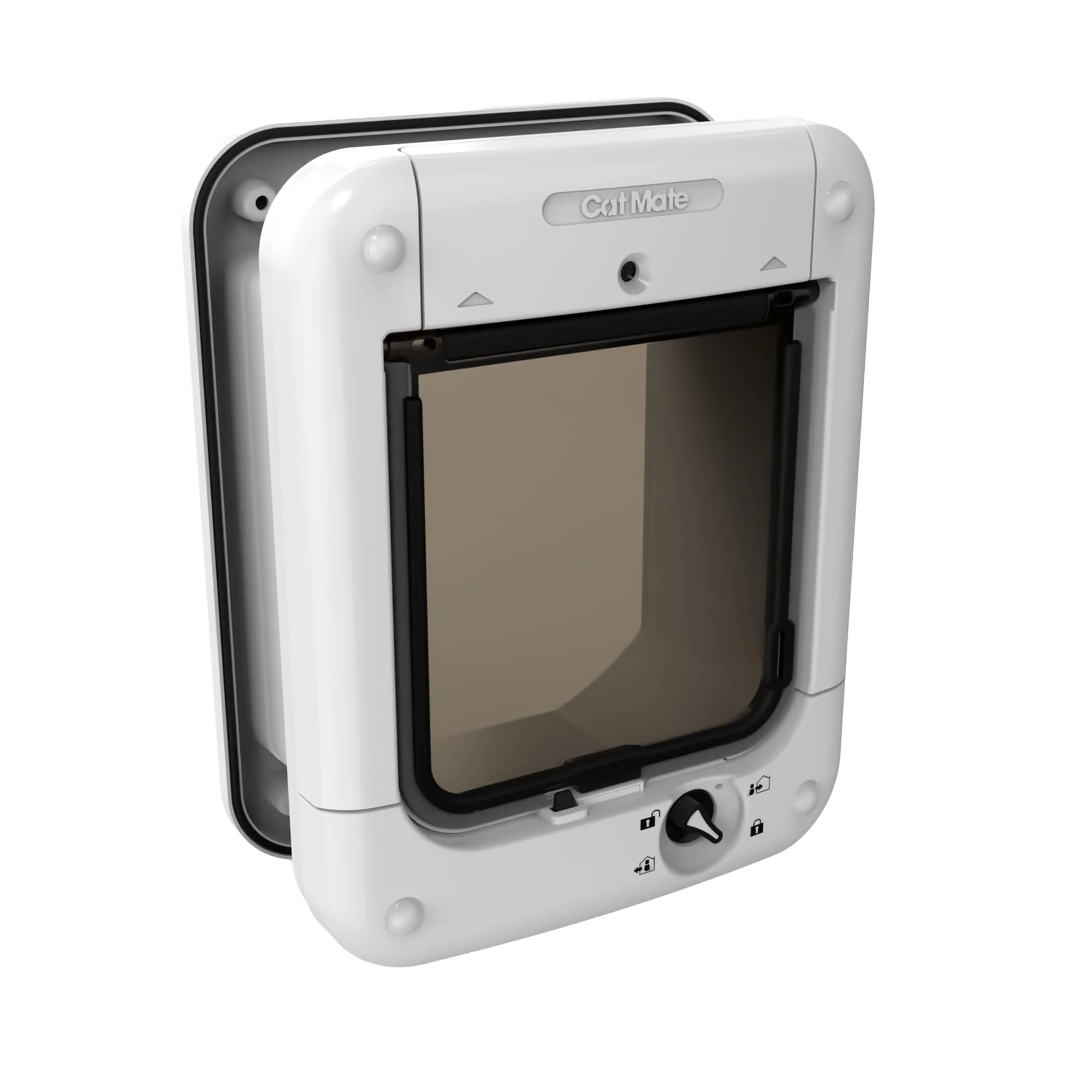 Smooth Closer Pets Cat Mate Microchip Activated Cat Flap 360 – ISO AVID Compatible Entry Control for 30 Pets Effective