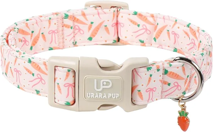 Prestigious Easter Day Dog Collar UP URARA PUP Easter Bunny Adjustable Pet Collar Relaxed