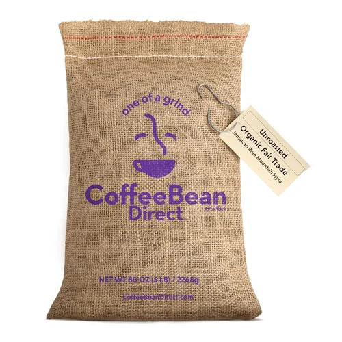 Certified Unroasted Organic Fair Trade Jamaican Blue Mountain Style 80 Ounce Casual