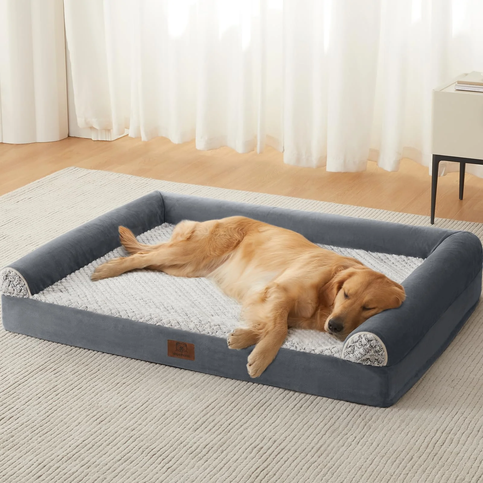 Breathable WNPETHOME Orthopedic Large Dog Bed — 48x36x7 Foam Bed with Washable Waterproof Cover Top-Quality