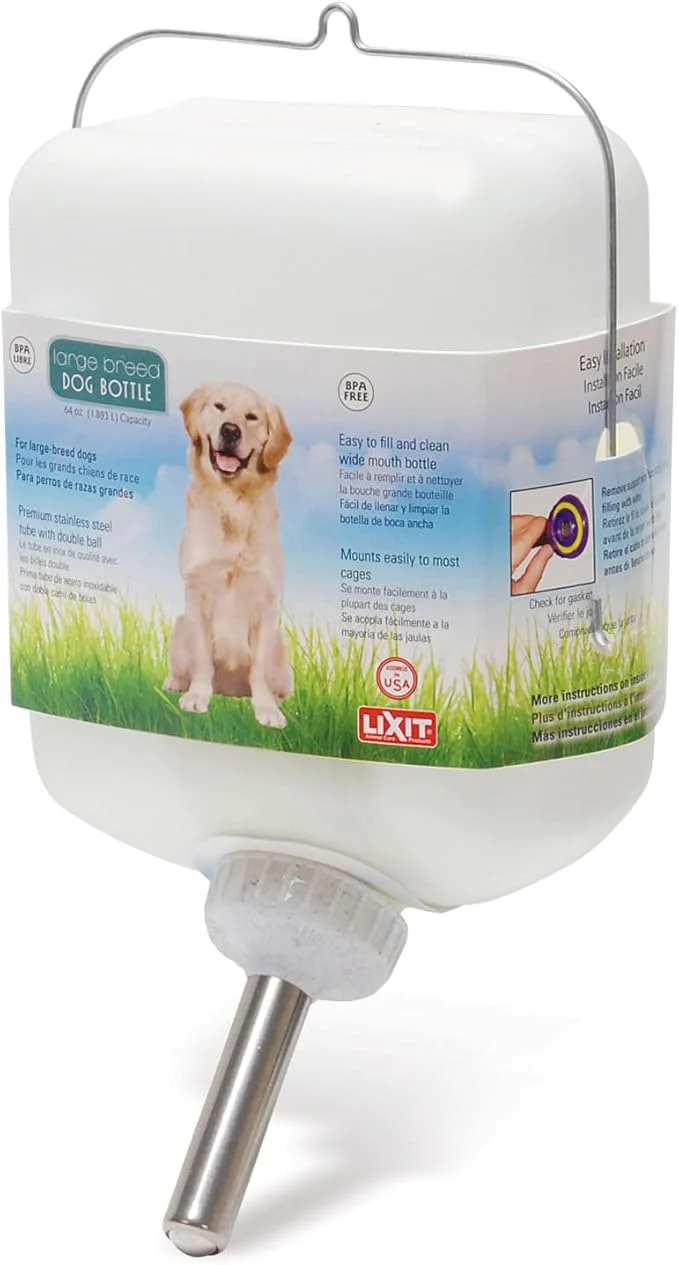 Modern Lixit® Wide Mouth Water Bottles for Large Dogs White 64 Ounce About ThisOverview Sophisticated