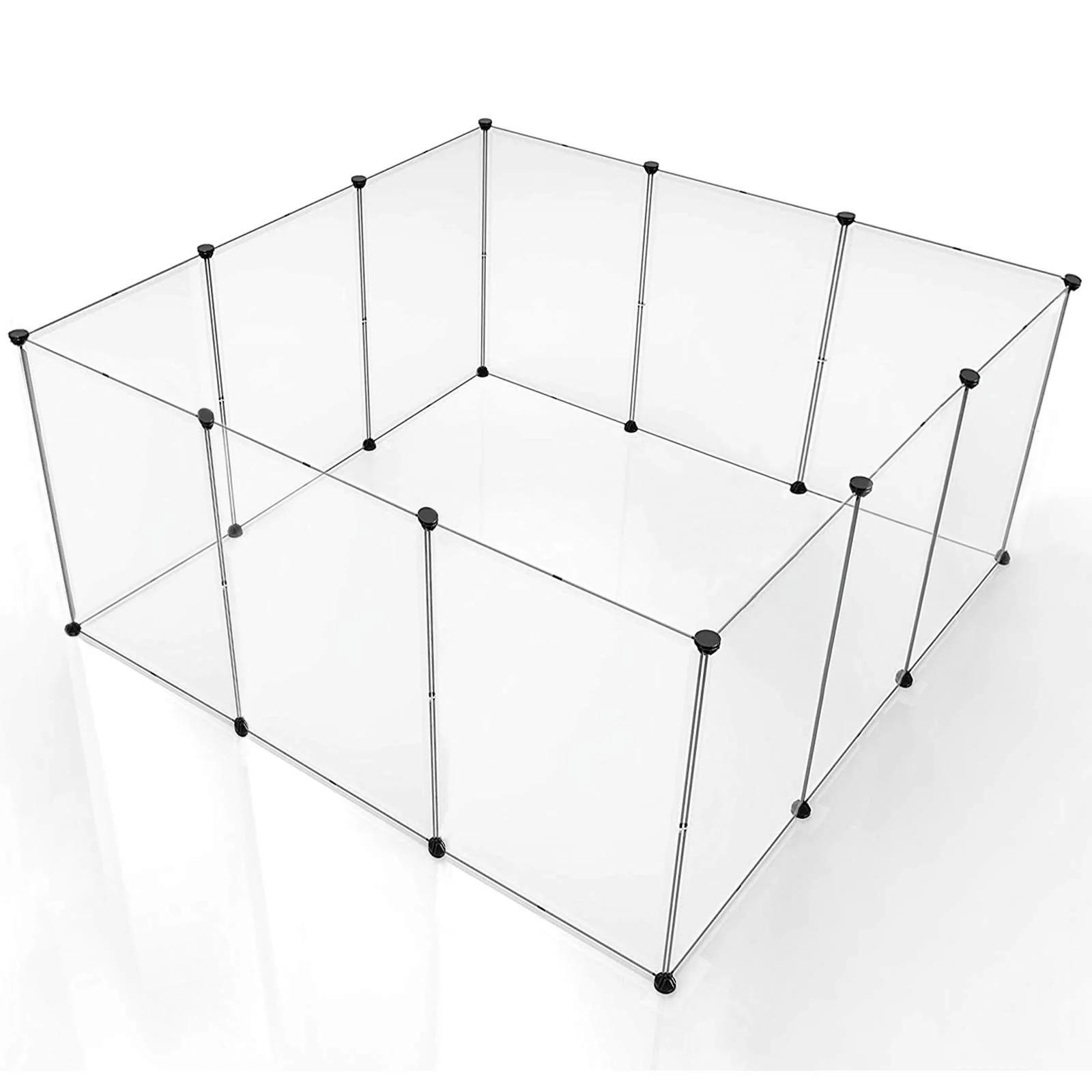 Traditional BRIAN DANY Pet Playpen – Clear Acrylic Indoor Fence 28×20 in Portable Stylish