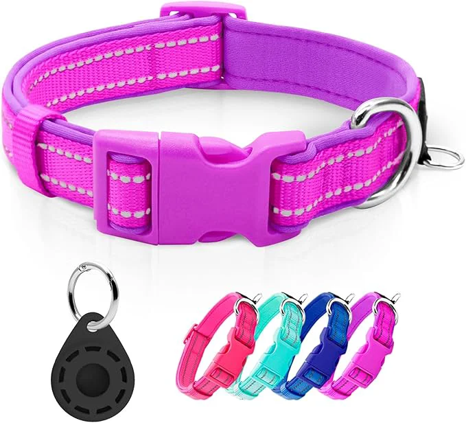 Verified azuza Reflective Dog Collar Green