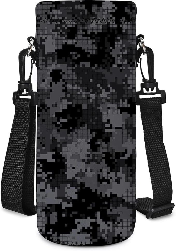 Innovative AUPET Water Bottle Bag Carrier 24oz 32oz Insulated Neoprene bottle Sling Holder Case Pouch Cover for 1000ML 750ML Bottles with Shoulder Strap for walkingAbout This Flexible