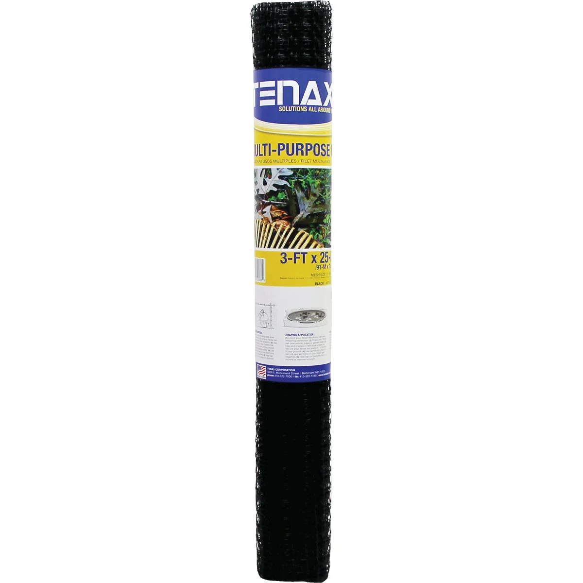 Proven Tenax 3 4 In. x 1 In. Mesh 3 Ft. x 25 Ft. Black Multi-Purpose Net Natural