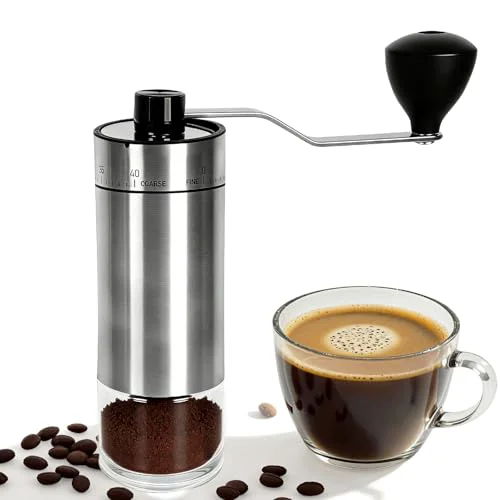 Selected Mini Manual Coffee Grinder With 40 Adjustable Settings Easy-to-Use