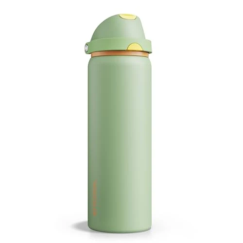 Responsible Insulated Water Bottle with Straw Natural