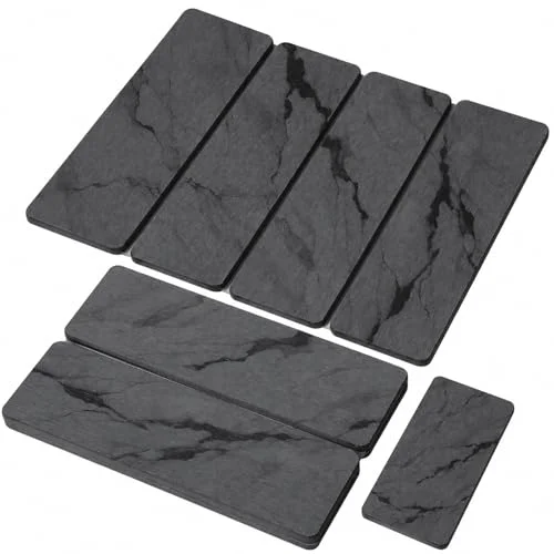 Refined Small Stone Dish Drying Mat for Kitchen Counter 2 Count Recyclable