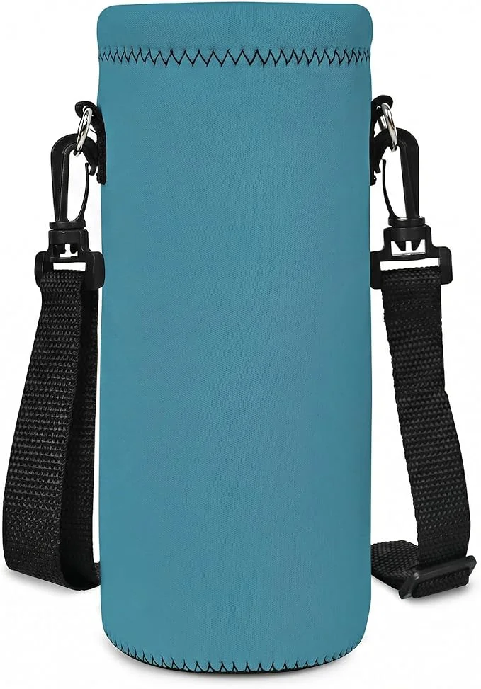 Dependable AUPET Water Bottle Bag Carrier 24oz 32oz Insulated Neoprene bottle Sling Holder Case Pouch Cover for 1000ML 750ML Bottles with Shoulder Strap for walkingAbout This Solid