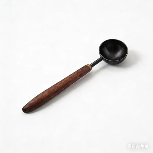 Sustainable Coffee Spoon Vintage Walnut Wood Handle Crafted
