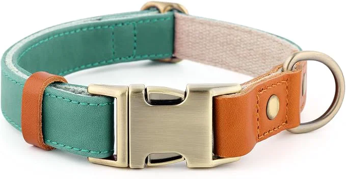 Unique Plutus Pet Leather Hemp Dog Collar – Adjustable Heavy Duty Pet Collar Outstanding