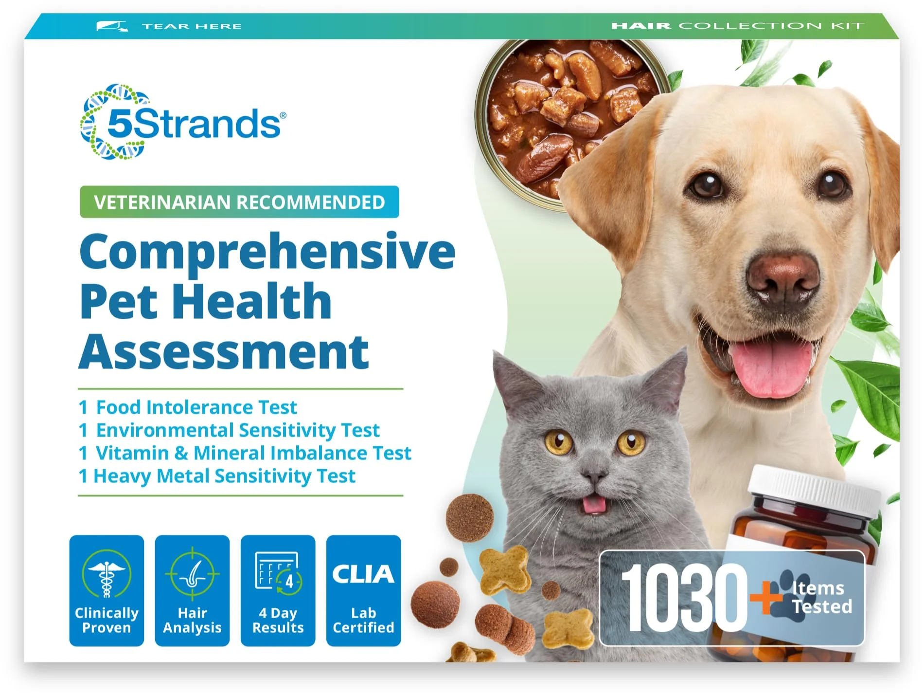 Modern 5Strands Pet Intolerance Environmental Heavy Metal Test — 1036 Items 4-Day Results Crafted